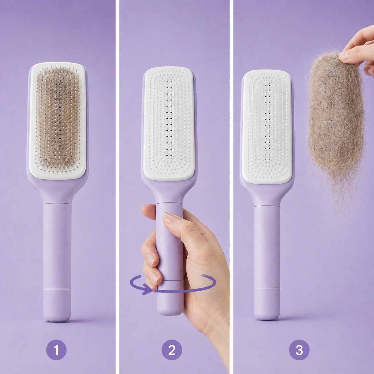 Self Cleaning Hair Brush